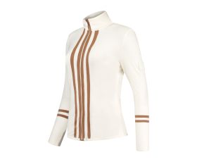 Par69 - Borg cardigan - white/camel - XL