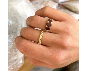 Ring Vintage Molly Garnet Gold