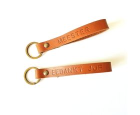 Tuigleren sleutelhanger | gepersonaliseerd | eigen tekst