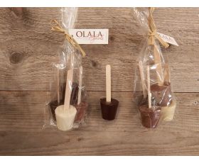 Chocolademelk lolly's